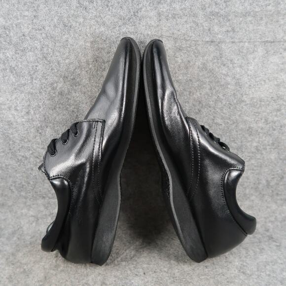 Style Plus Shoes Mens 9 Black Leather Derby Dress Classic Lace Up Comfort Retro - Picture 9 of 12